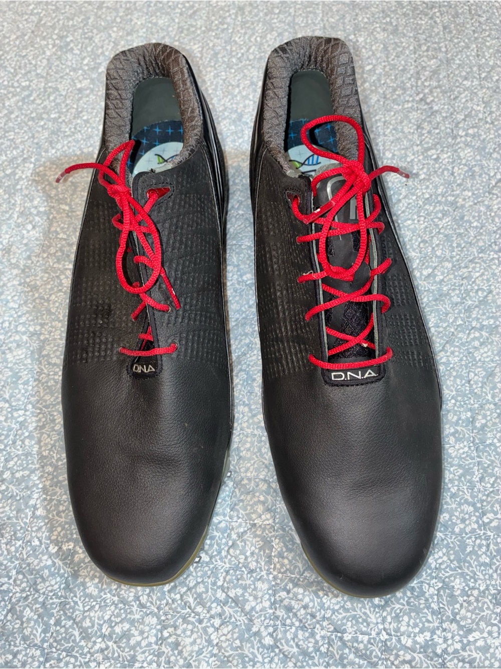 D.N.A. Men’s Black FJ 2.0 Golf Shoes Leather Size 11.5